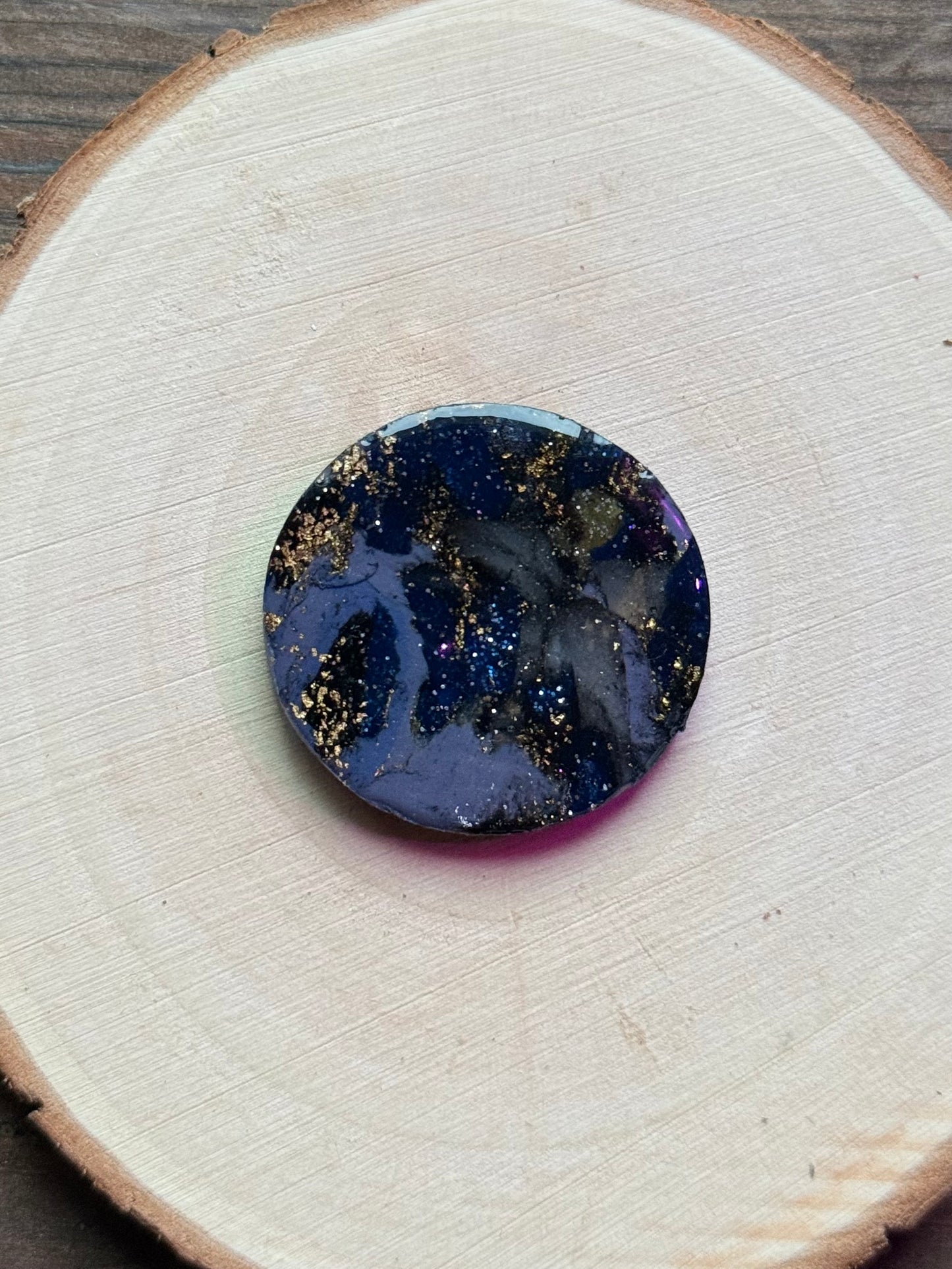 1.25" Gold & Grey Blue Eco-Friendly Earthstone