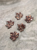 Silver & Burgundy Leaf Earthstones
