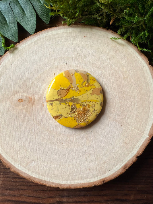 1.25" Gold & Yellow Eco-Friendly Earthstone