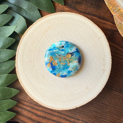 1.25" Gold & Blue Eco-Friendly Earthstone
