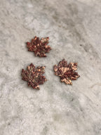 Gold & Burgundy Leaf Earthstones
