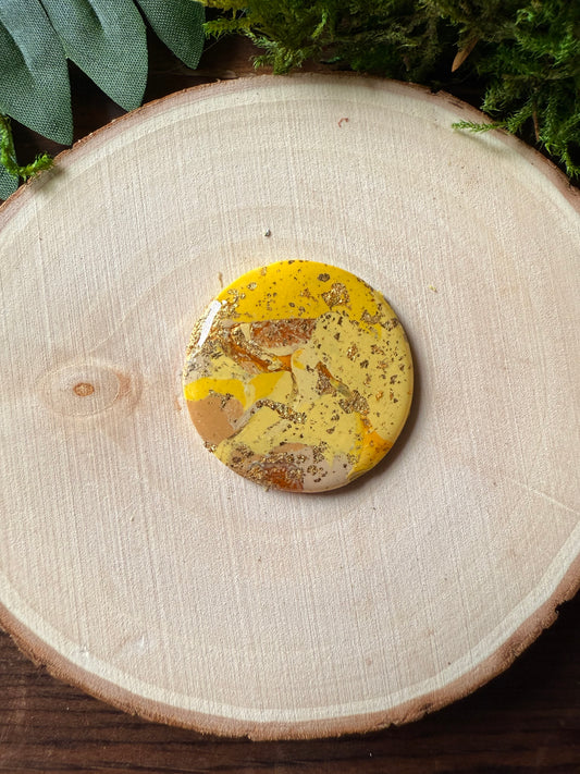 1.25" Gold & Yellow Eco-Friendly Earthstone