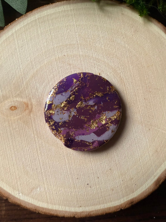 1.25" Gold & Purple Eco-Friendly Earthstone