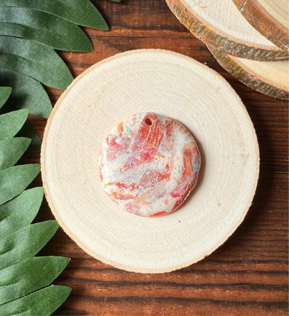 1.5" Silver & Pink Eco-Friendly Earthstone