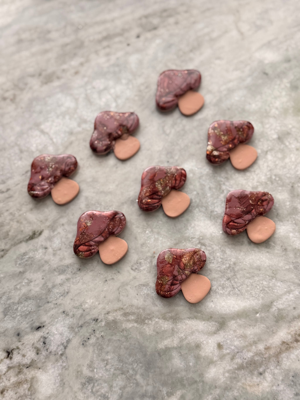 Mauve Pink Mushroom Earthstones