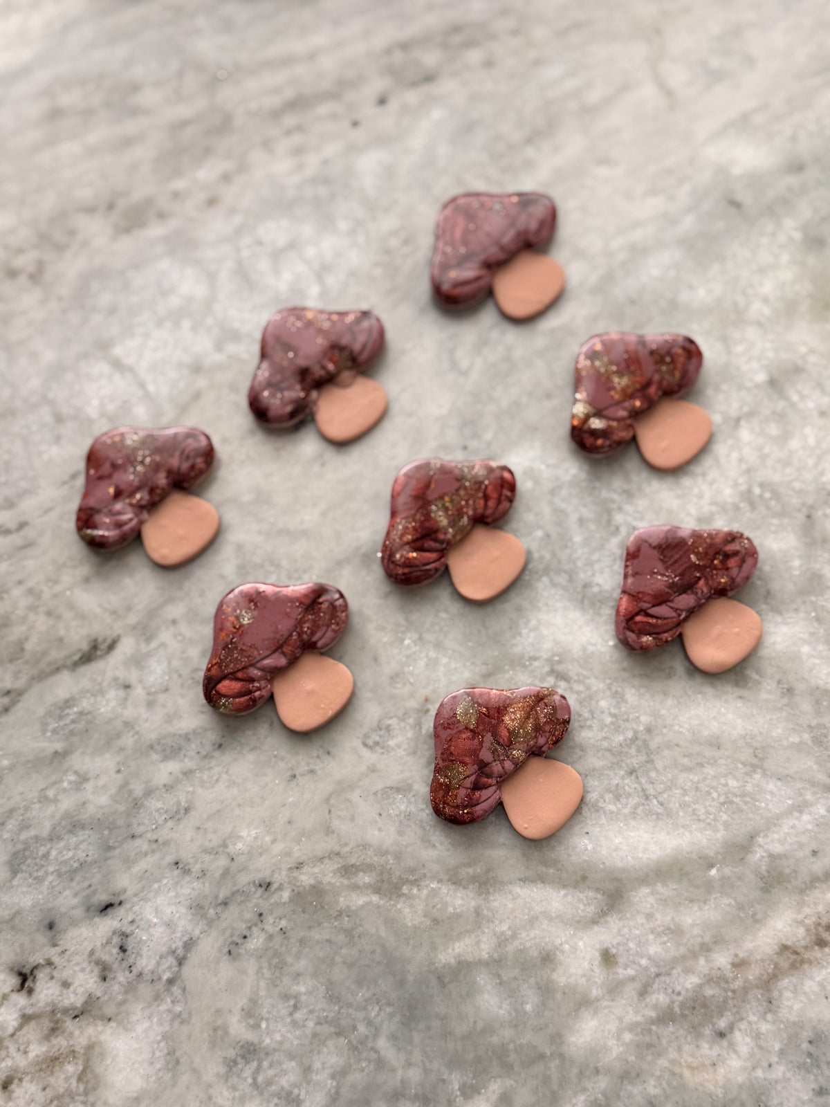 Mauve Pink Mushroom Earthstones