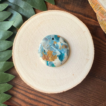 1.25" Gold & Blue Eco-Friendly Earthstone