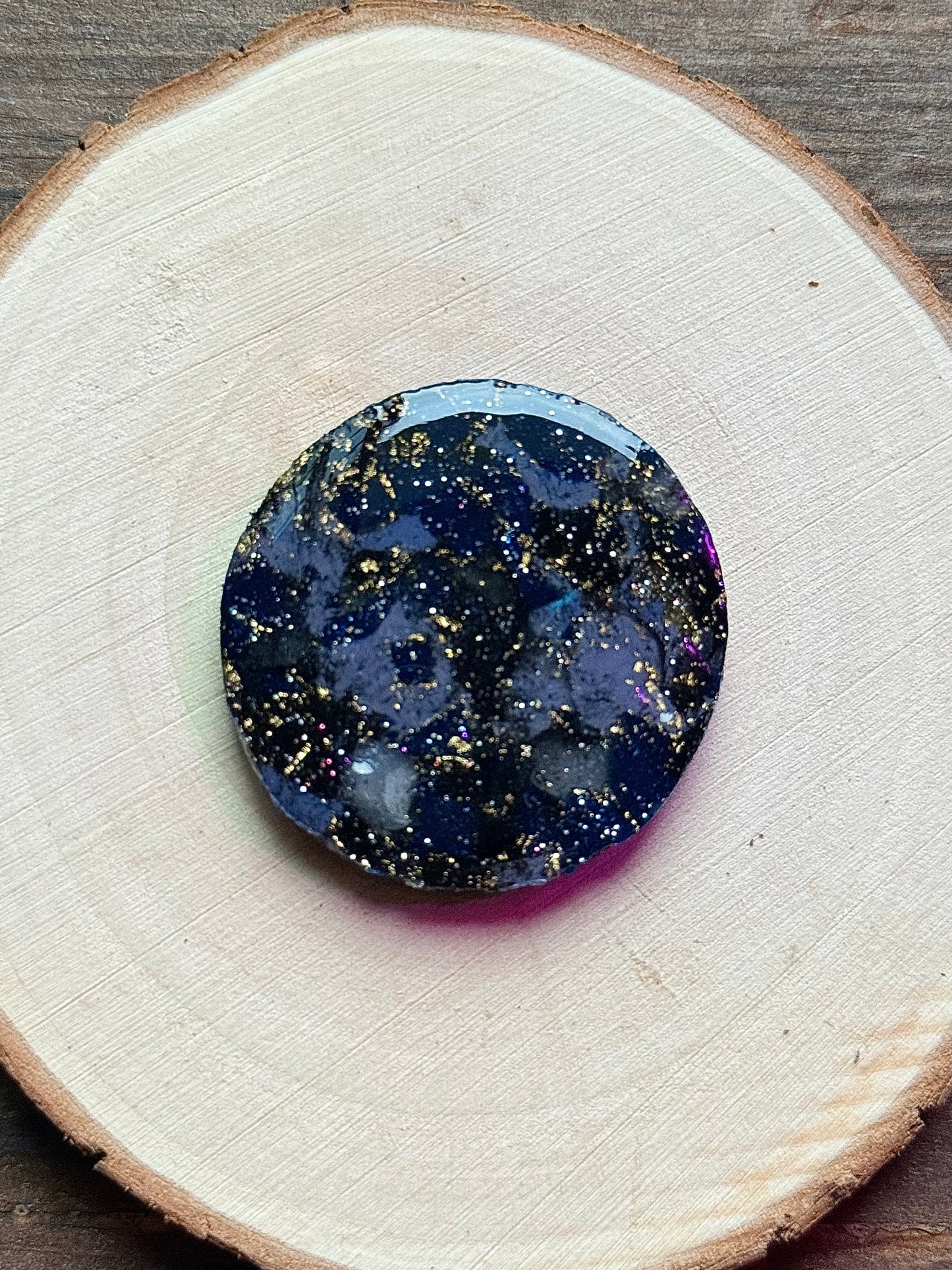 1.5" Gold & Grey Blue Eco-Friendly Earthstone