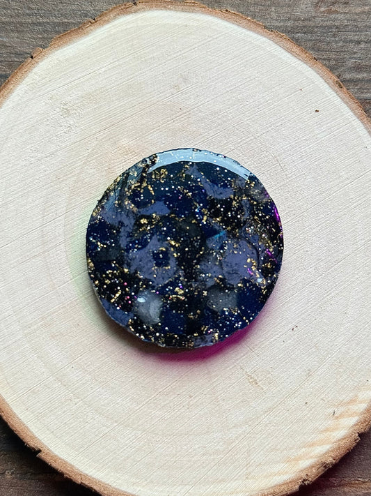 1.5" Gold & Grey Blue Eco-Friendly Earthstone