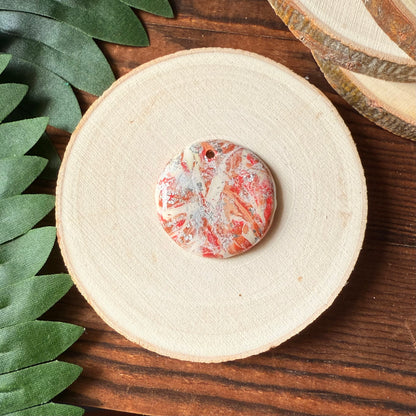 1.25" Silver & Pink Eco-Friendly Earthstone
