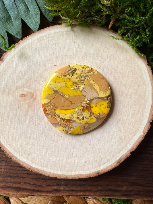 1.5" Gold & Yellow Eco-Friendly Earthstone