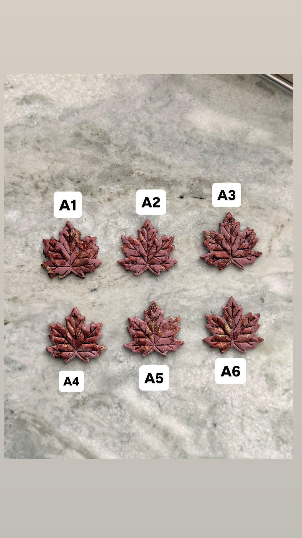 Mauve Pink Leaf Earthstones