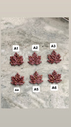 Mauve Pink Leaf Earthstones