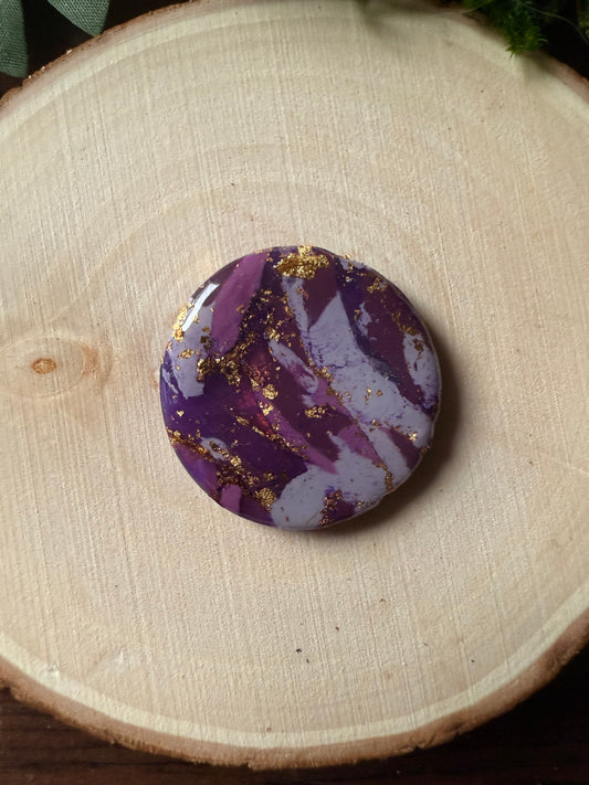 1.25" Gold & Purple Eco-Friendly Earthstone
