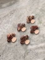 Gold & Burgundy Mushroom Earthstones