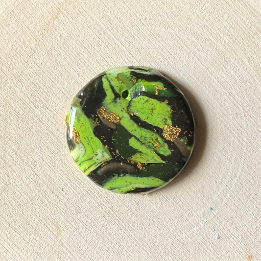 1" Gold & Green Eco-Friendly Earthstone