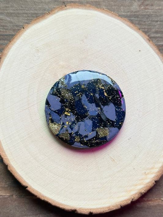1.5" Gold & Grey Blue Eco-Friendly Earthstone