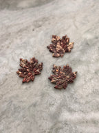 Gold & Burgundy Leaf Earthstones