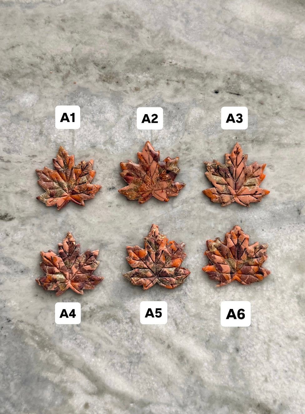 Orange Leaf Earthstones