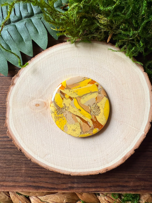 1.5" Gold & Yellow Eco-Friendly Earthstone