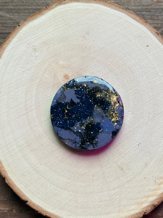 1.25" Gold & Grey Blue Eco-Friendly Earthstone