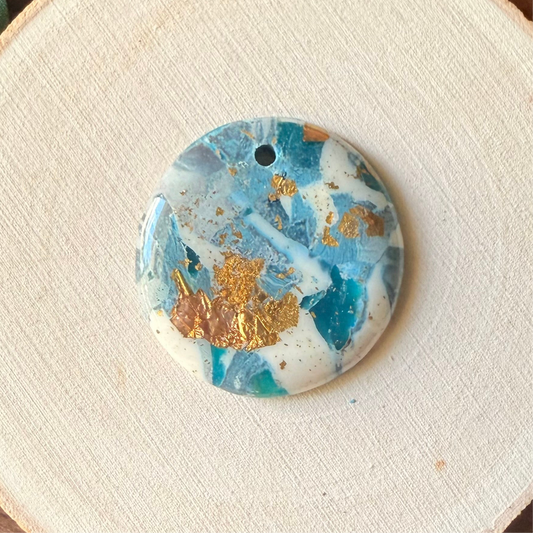 1.25" Gold & Blue Eco-Friendly Earthstone