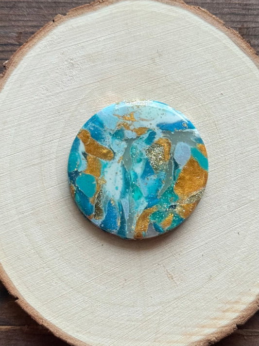 1.5" Gold & Blue Eco-Friendly Earthstone