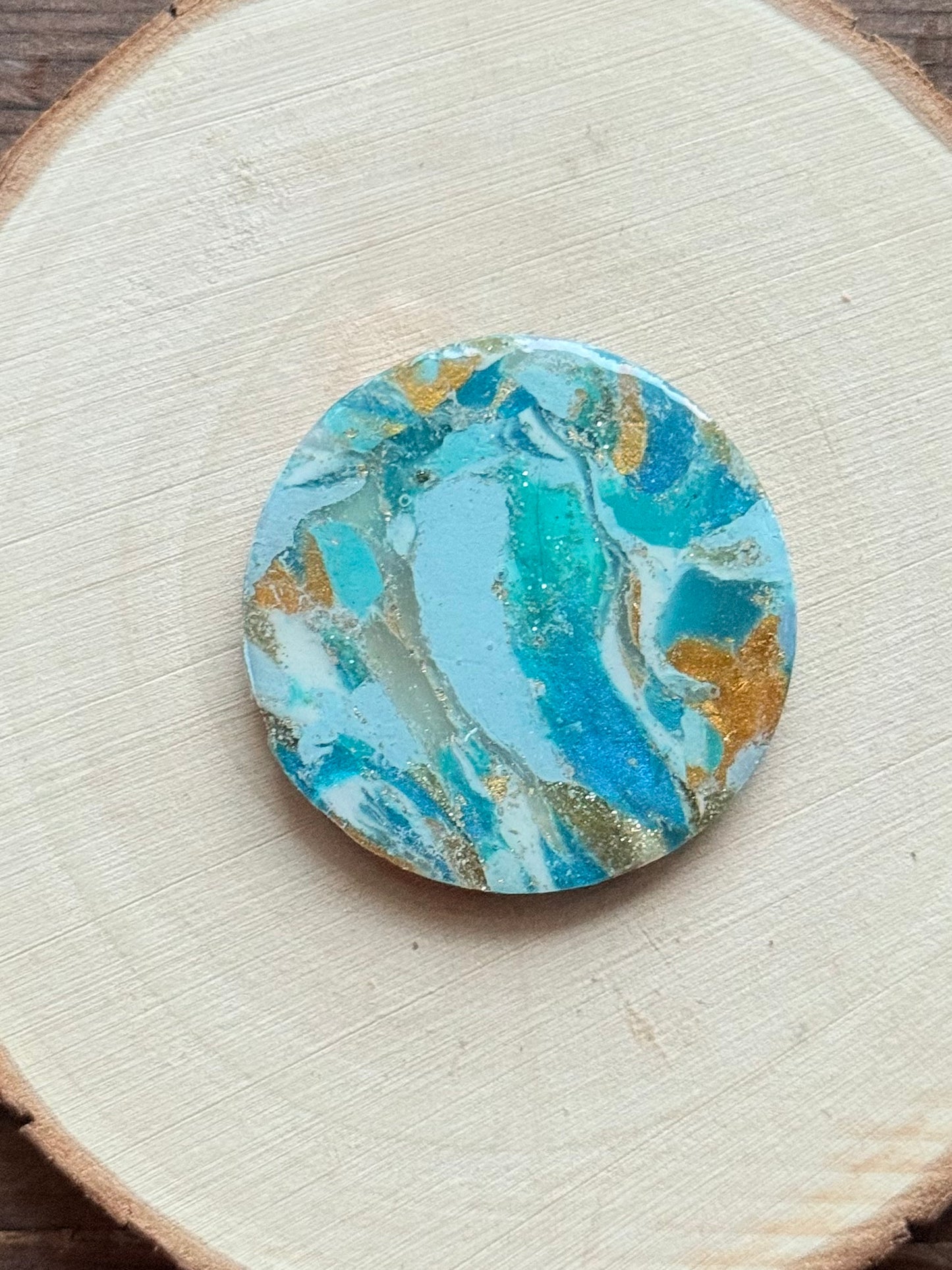 1.5" Gold & Blue Eco-Friendly Earthstone