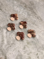 Gold & Burgundy Mushroom Earthstones