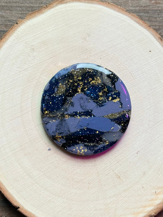 1.5" Gold & Grey Blue Eco-Friendly Earthstone