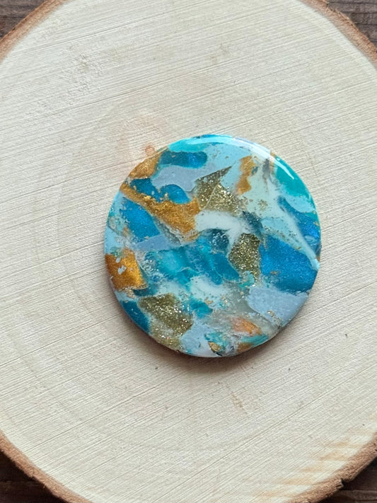 1.5" Gold & Blue Eco-Friendly Earthstone