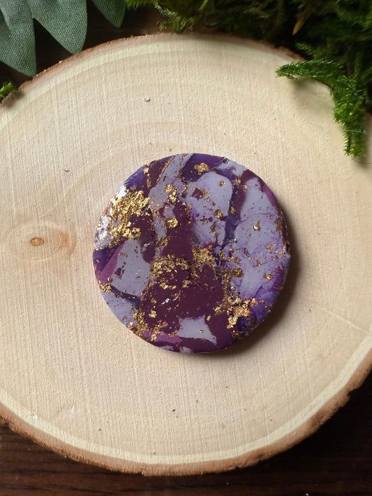 1.5" Gold & Purple Eco-Friendly Earthstone