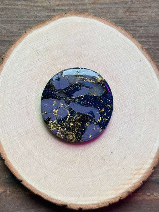 1.5" Gold & Grey Blue Eco-Friendly Earthstone