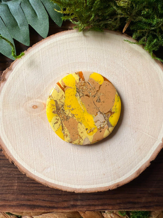 1.5" Gold & Yellow Eco-Friendly Earthstone