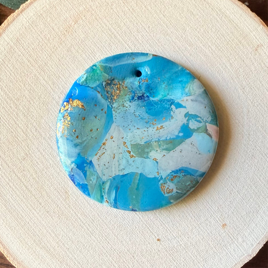 1.5" Gold & Blue Eco-Friendly Earthstone