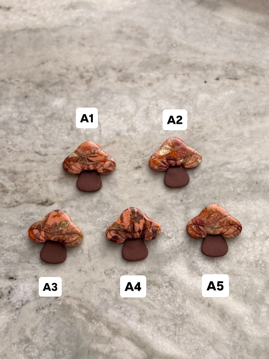Orange Mushroom Earthstones