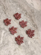 Mauve Pink Leaf Earthstones