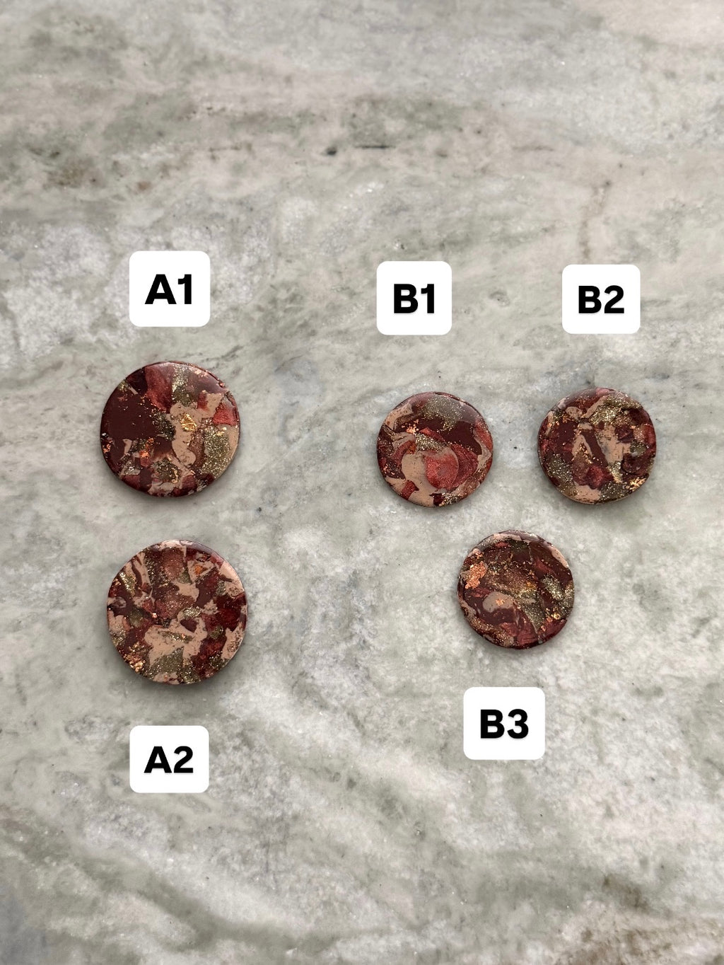 Gold & Burgundy Fall Earthstones