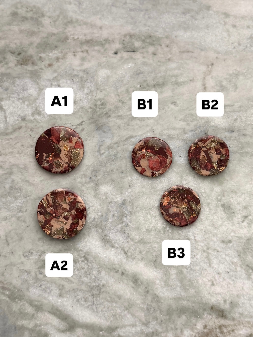 Gold & Burgundy Fall Earthstones