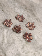 Silver & Burgundy Leaf Earthstones