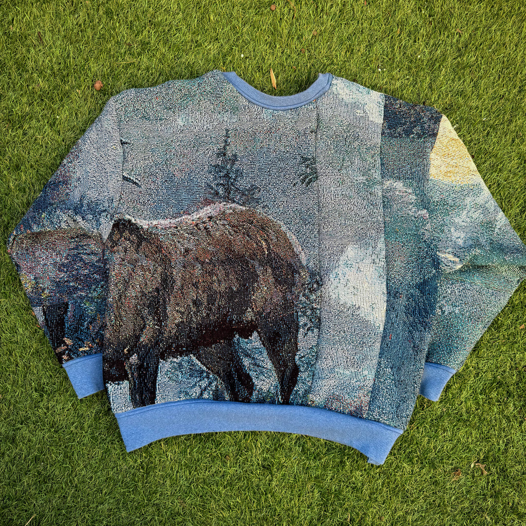 Whispers of the Elk Woven Tapestry Crewneck (Large)