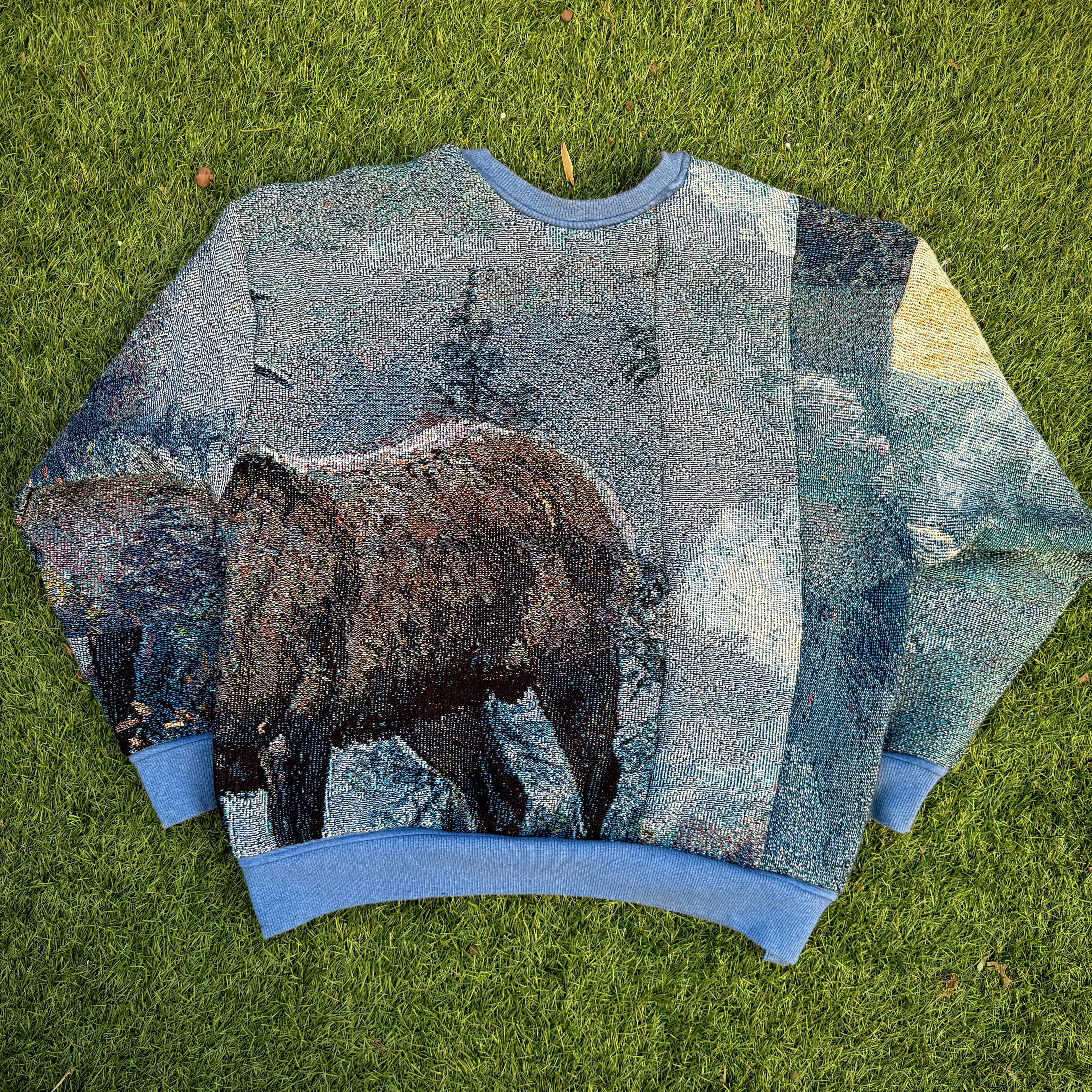 Whispers of the Elk Woven Tapestry Crewneck (Large)