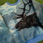 Whispers of the Elk Woven Tapestry Crewneck (Large)