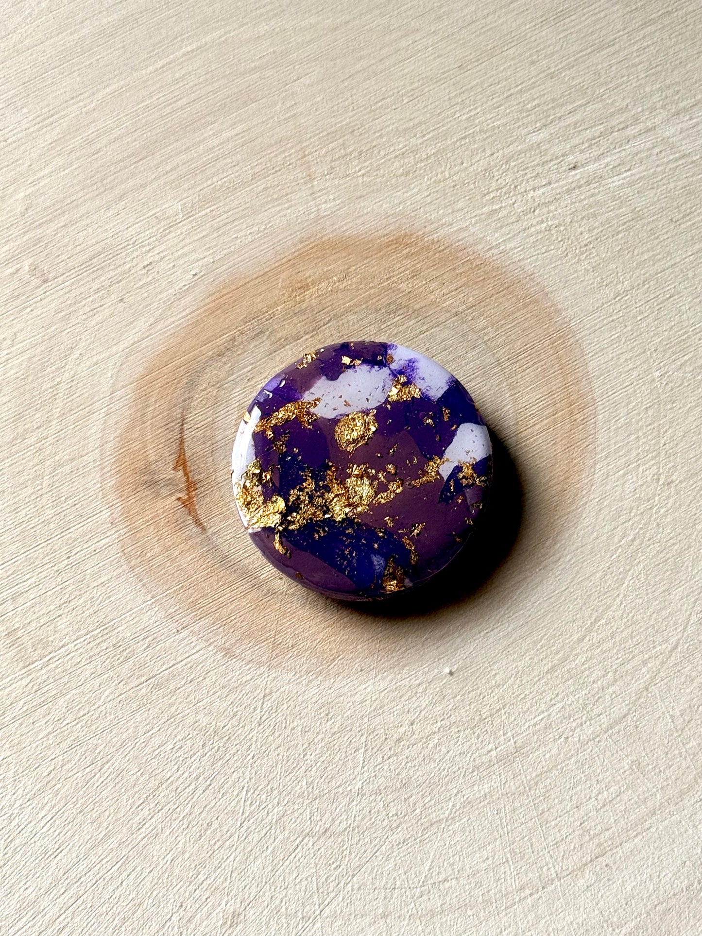 1.5" Gold & Purple Eco-Friendly Earthstone