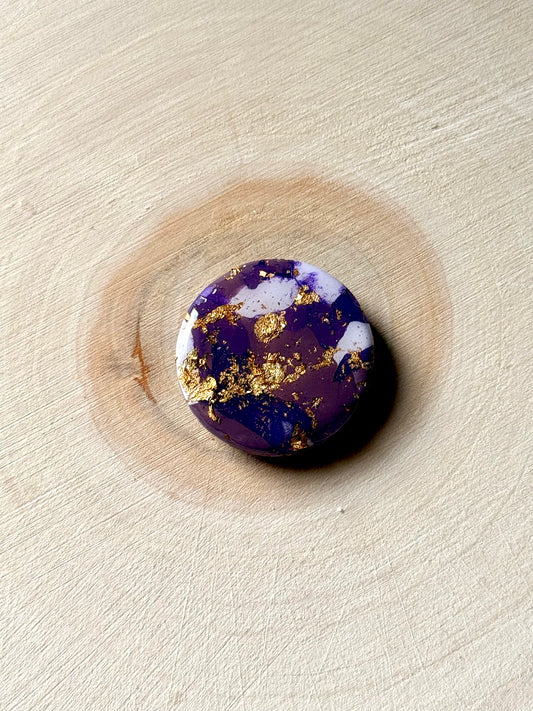 1.5" Gold & Purple Eco-Friendly Earthstone