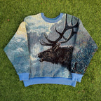Whispers of the Elk Woven Tapestry Crewneck (Large)