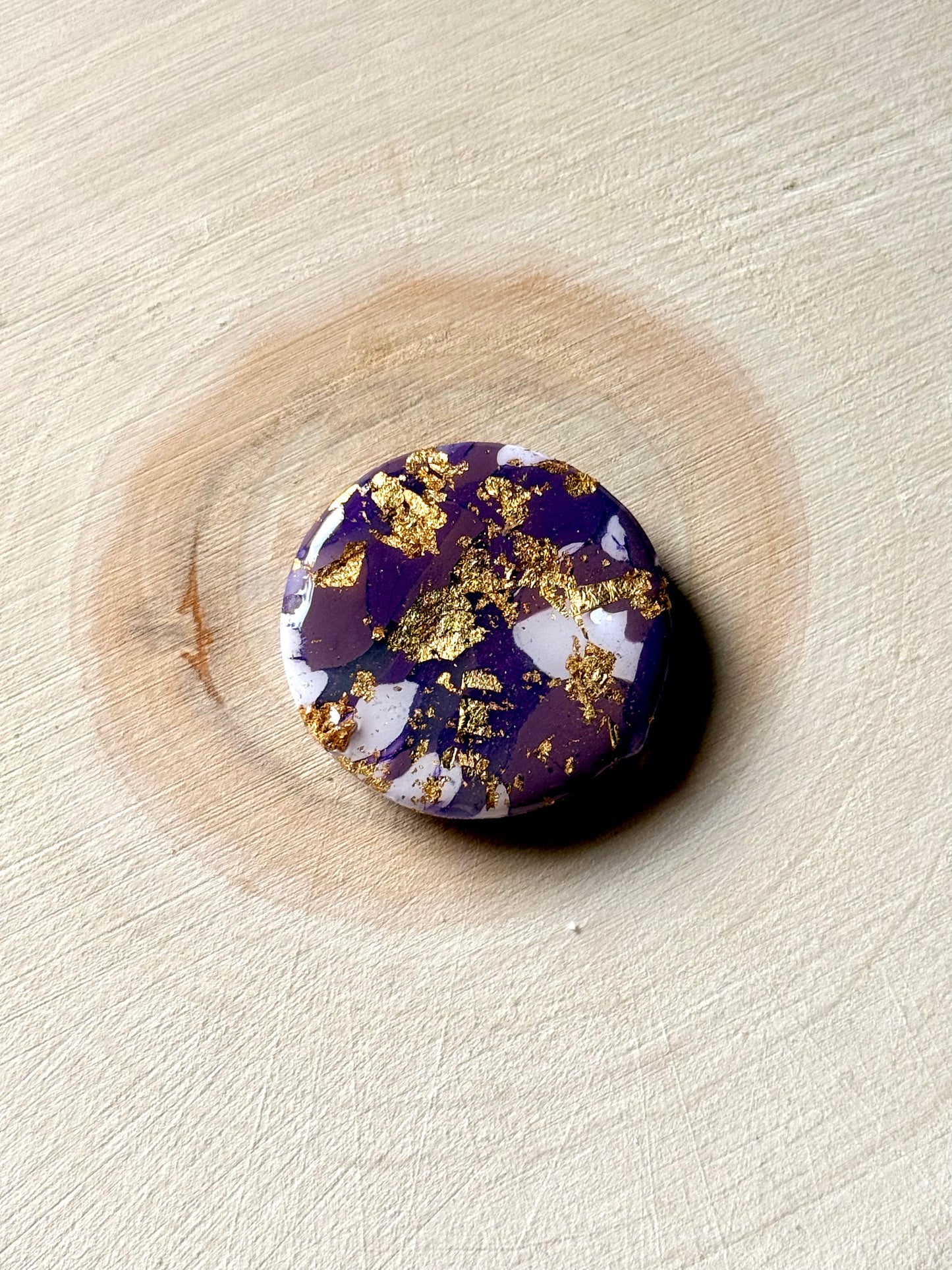 1.5" Gold & Purple Eco-Friendly Earthstone