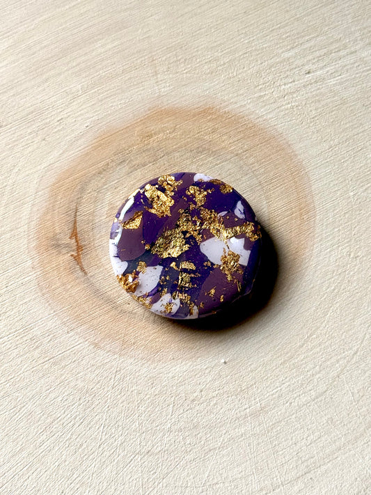 1.5" Gold & Purple Eco-Friendly Earthstone