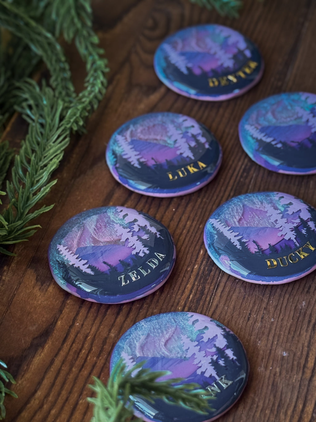 Purple Skies Northern Lights Tag
